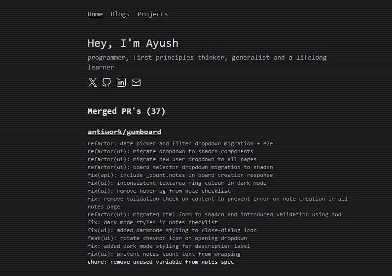 Ayush's Portfolio